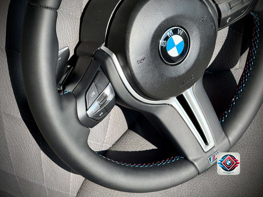 Volan piele BMW M Sport cu padele pentru seria F - aspect original OEM BimmerTweaks