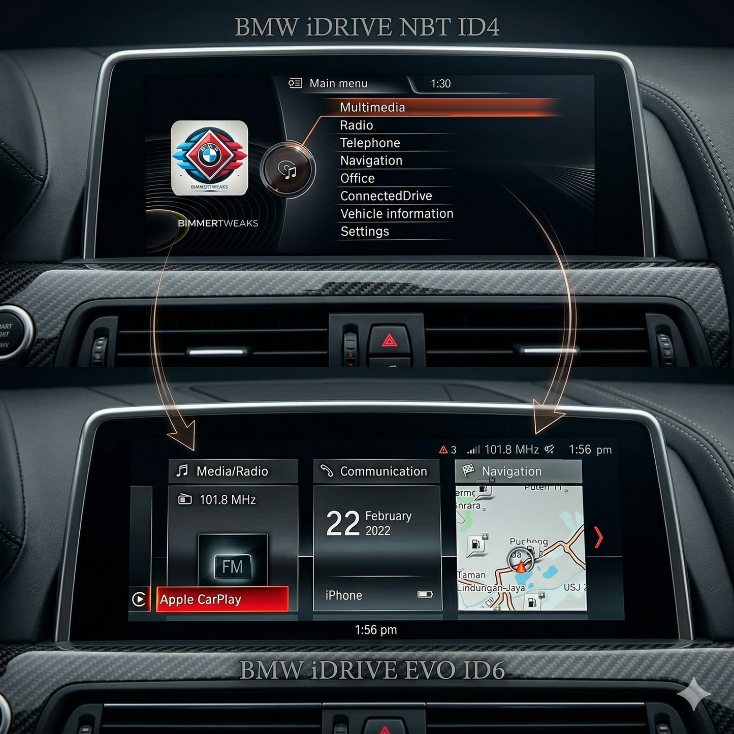 BMW NBT EVO ID4 to ID6 Flash Upgrade – CarPlay Full Screen, VIM, Android Mirroring