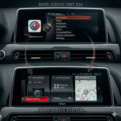 BMW NBT EVO ID4 to ID6 Flash Upgrade – CarPlay Full Screen, VIM, Android Mirroring