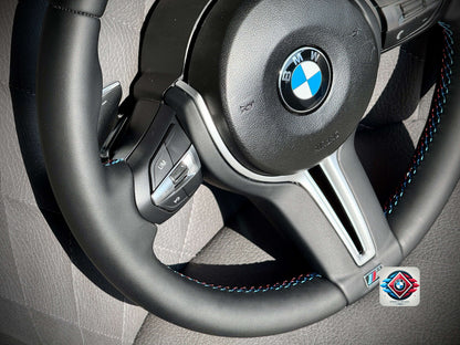 Volan piele BMW M Sport cu padele pentru seria F - aspect original OEM BimmerTweaks