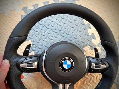 Volan BMW F10 teşit M Performance cu padele si piele perforata BimmerTweaks