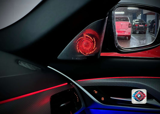 Tweetere cu lumini ambientale BMW G30 G31 F90 Bowers&Wilkins BimmerTweaks